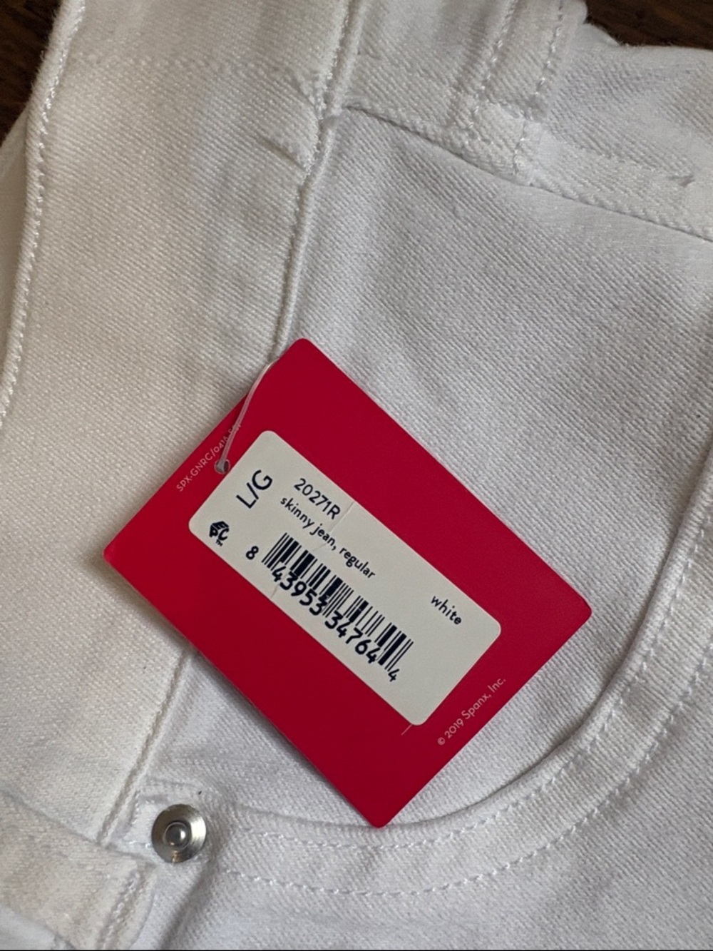 NWT SPANX White Skinny Jeans for Women size large - Picture 3 of 6
